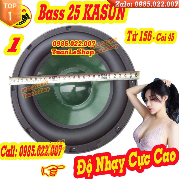 01 LOA BASS 25 KASUN TỪ 156MM – GIÁ 01 LOA BASS 2.5 TẤC