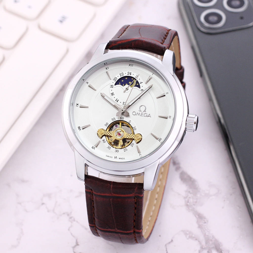 Đồng hồ Omega One OMEGA nam, sáu bánh đà tự động máy móc mặt trời, mặt trăng và các vì sao chống thấm nước chính xác