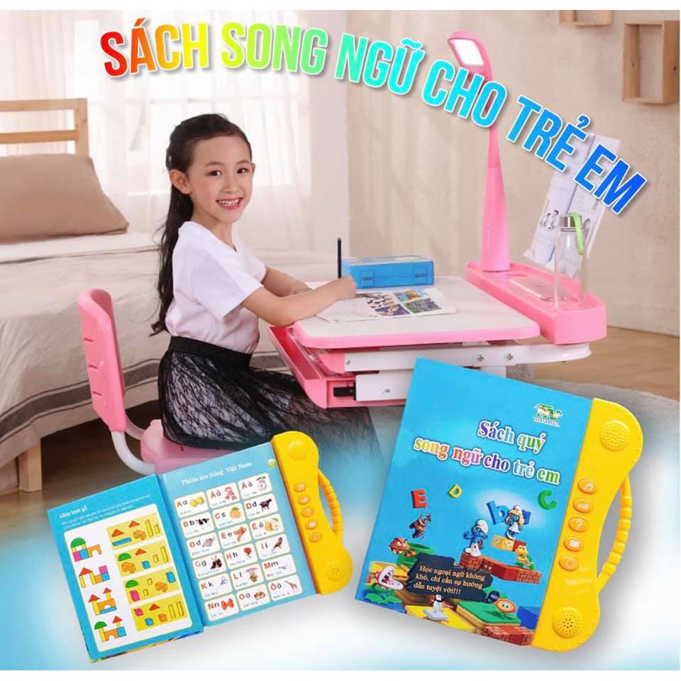 [ MẪU MỚI 2021 NHIỀU TÍNH NĂNG ] Sách Nói Điện Tử Song Ngữ Anh - Việt Giúp Trẻ Học Tốt Tiếng AnH