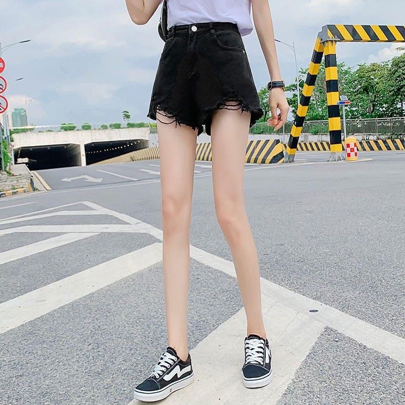 Quần Short Denim Chữ A Lưng Cao Phong Cách Hàn Quốc 2021 Cho Nữ | BigBuy360 - bigbuy360.vn