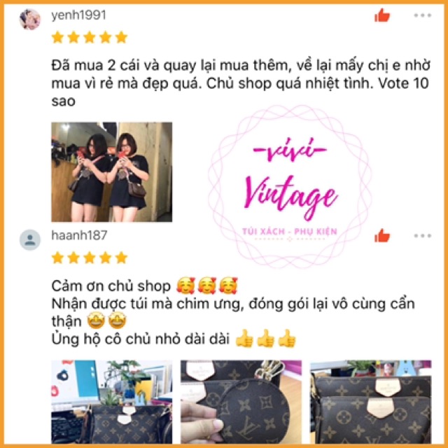 ( Tặng Gương ) Set Túi LỆ VI 3 Món Siêu Xinh - Full box - Ảnh Chụp Thật - Bộ Túi 3 Chi Tiết