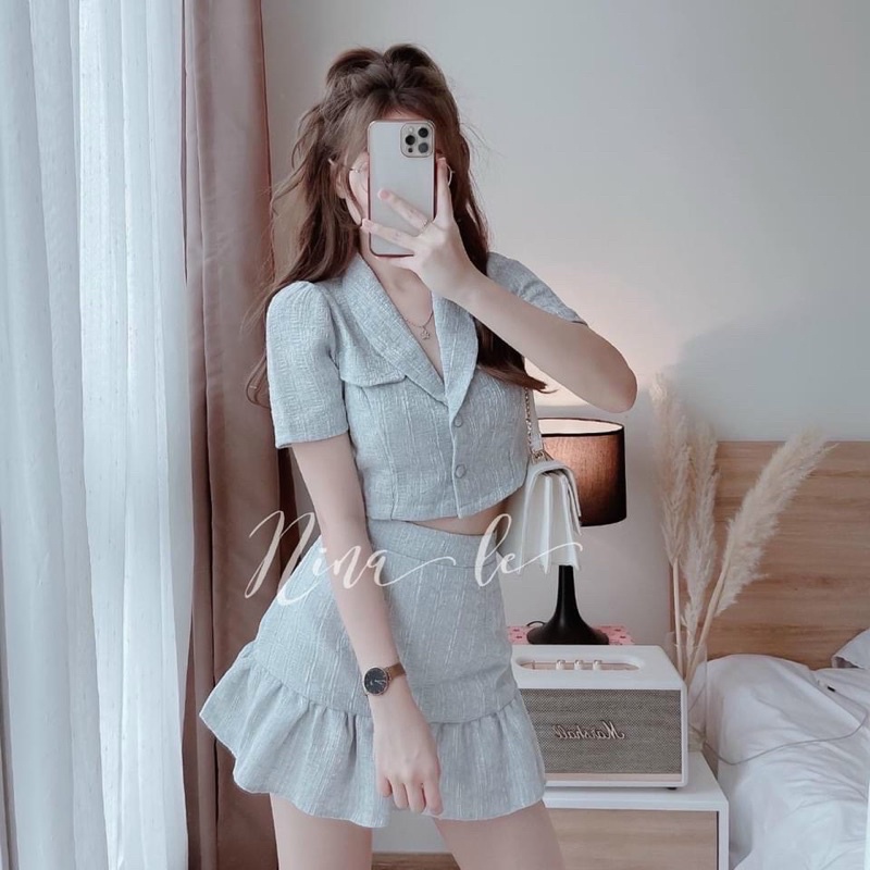 SET ÁO CROPTOP + CHÂN VÁY ĐUÔI CÁ
