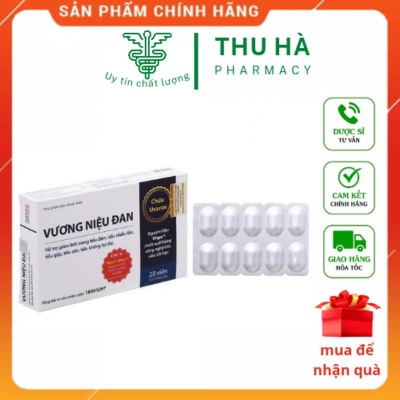 VƯƠNG NIỆU ĐAN hộp 20Viên -Tiểu đêm ,tiểu nhiều lần ,tiểu són , tiểu gấp ,tiểu không tự chủ