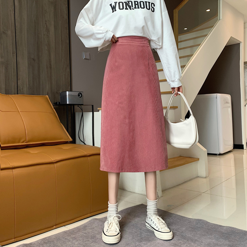Chân váy Midi Xiaozhainv dáng chữ A lưng cao phong cách Hàn Quốc dễ phối đồ | BigBuy360 - bigbuy360.vn