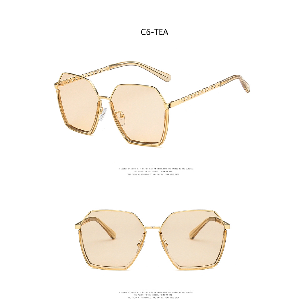 Kính mát Thời trang Hàn Quốc chụp hình đa giác đường phố cho nam và nữ