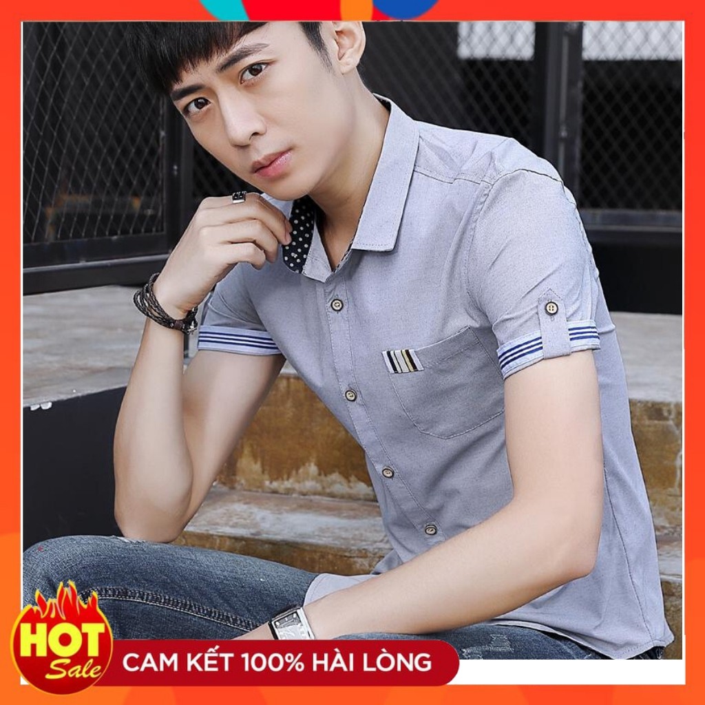 Áo Sơ Mi Nam Ngắn Tay Có Túi Đính Nút Thời Trang Cao Cấp PONIVA Chất Vải Cao Cấp Mềm Mại Thấm Hút Mồ Hôi