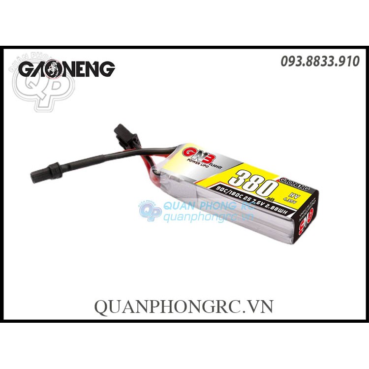 Pin GNB 380mAh 2S 90C 7.6V LiHV