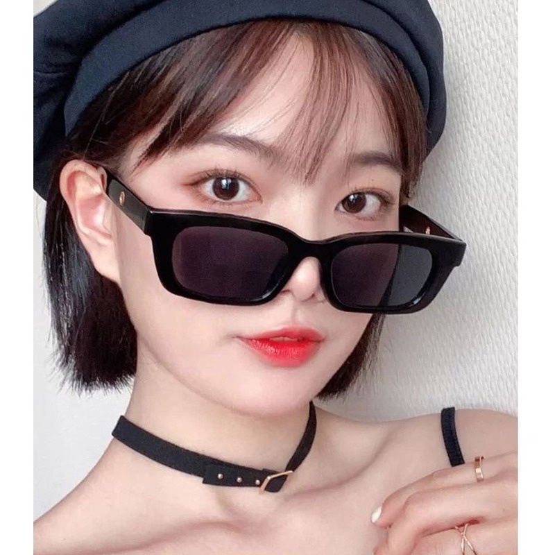 Kính Mát Gọng Vuông Nhỏ 100% Uv Phong Cách Hàn Quốc Thời Trang Cho Nam Nữ