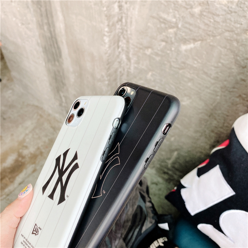 Ốp điện thoại cứng / mềm họa tiết NEW YORK YANKEES cho iPhone 6 6s 6plus 7 8plus X XS XR XSMAX 11 11Pro 11ProMax