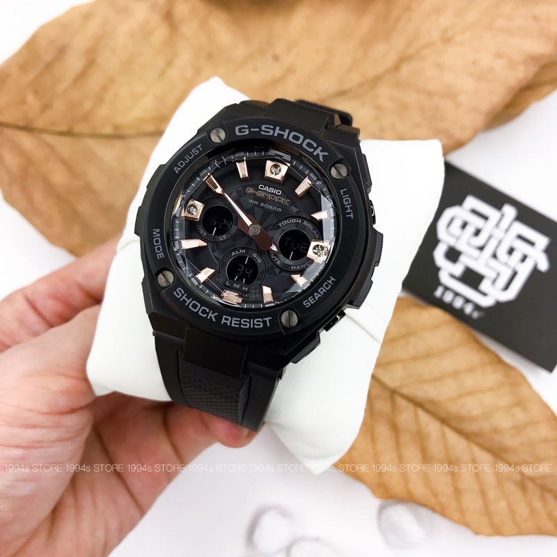 Đồng hồ nam Casio G-SHOCK GST-S310 / GST-S310BDD-1A đính kim cương thật, chống va đập chính hãng