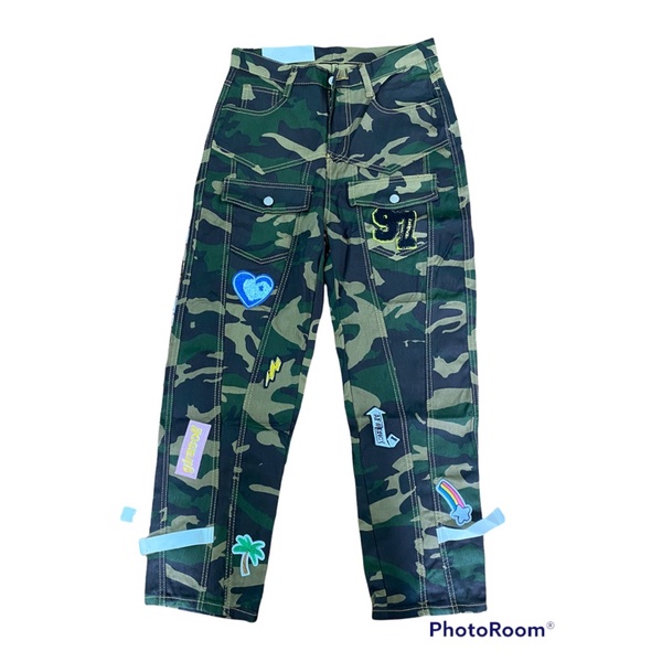 Quần CAMO CARTOON họa tiết hình thêu cao cấp