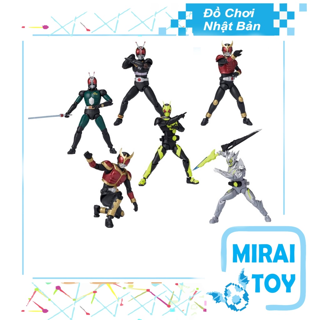 <CÓ SẴN> Mô hình động SHODO-XX Kamen Rider Black Kuuga Zero-One Chính hãng