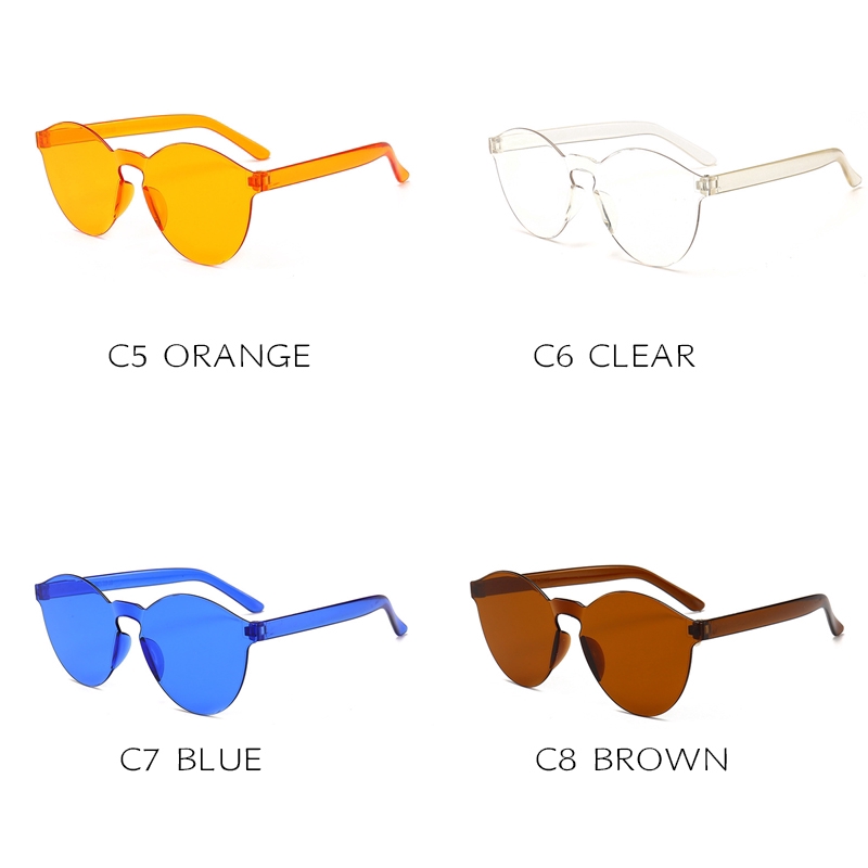 Kính mát gọng tròn màu kẹo ngọt phong cách Hàn Quốc | BigBuy360 - bigbuy360.vn