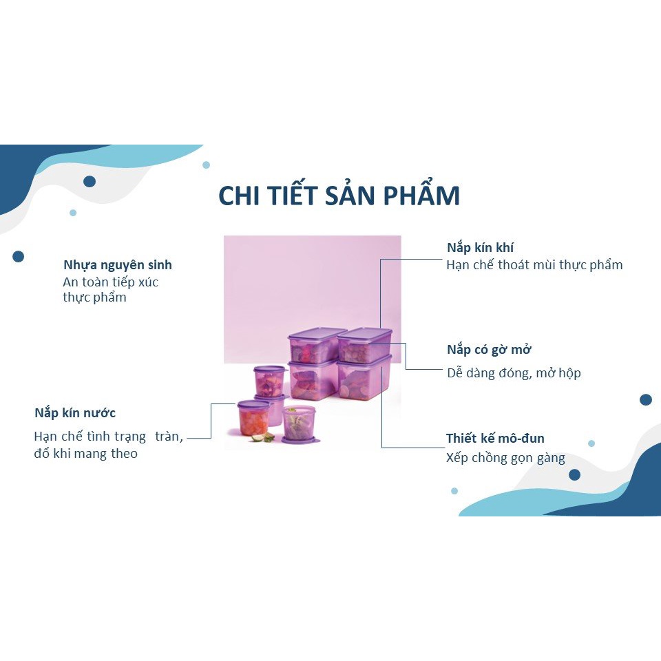 Bộ hộp ngăn mát Freshness Collection Tupperware bảo quản thực phẩm