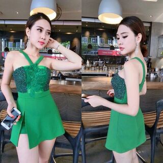 Jum sort yếm phối ren kim sa