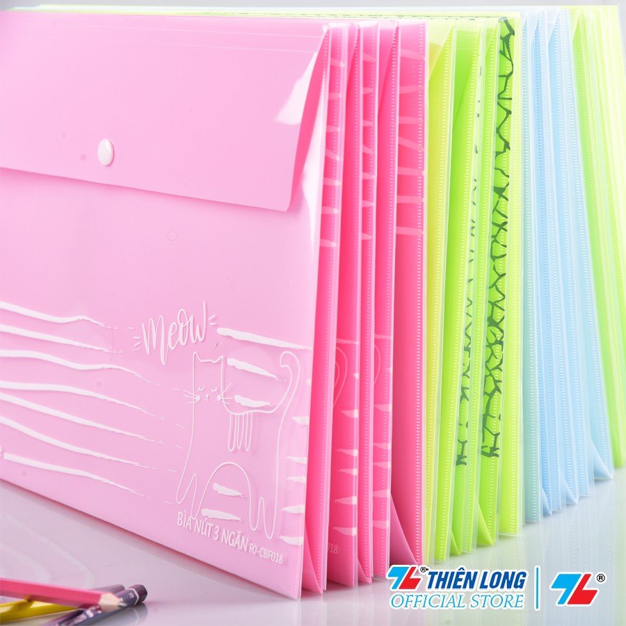 Bìa nút 3 ngăn Flexoffice FO-CBF018