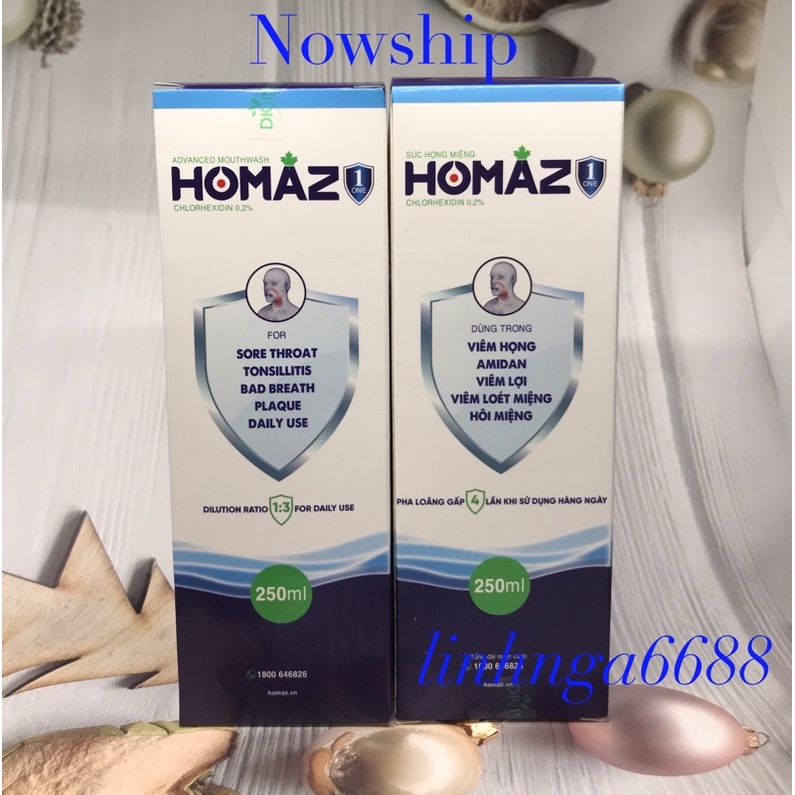 Nước súc họng - miệng HOMAZ One 250ml