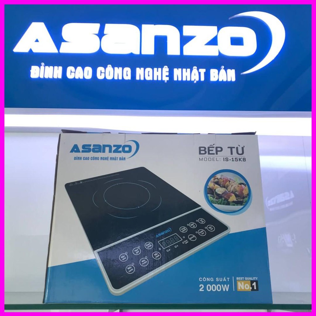 Bếp Điện Từ Asanzo Model IS-15K8 - Tặng kèm nồi lẩu - yentanjsc