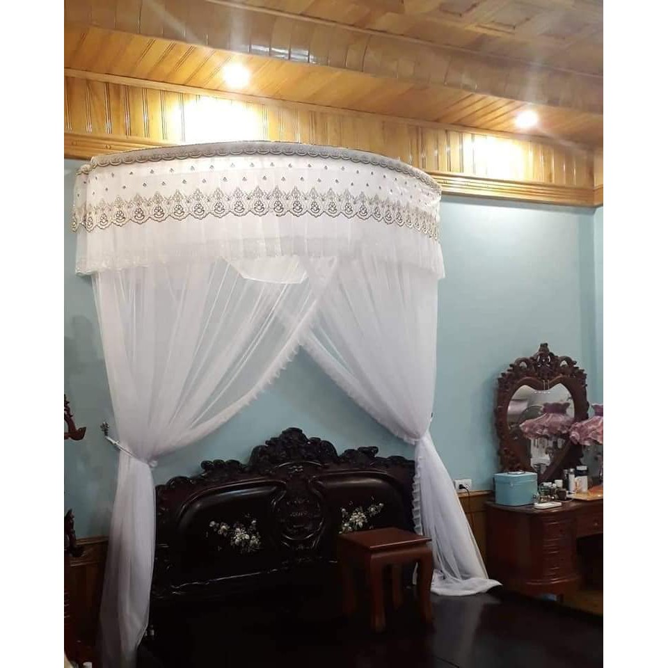 Mùng màn khung bán nguyệt cao cấp 1,6m x2m