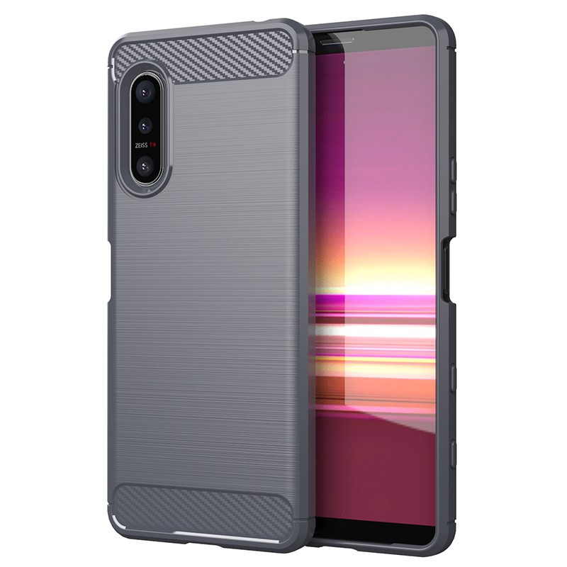 Sony Xperia 10 III Phone Case Sony 1 III / Sony 5/1/10 II Sony XZ1 XZ2 XZ3 XZ2 XZ3 XZ1 Compact / Sony XA2 Ultra TPU Silicone Brushed Carbon Fiber Back Cover