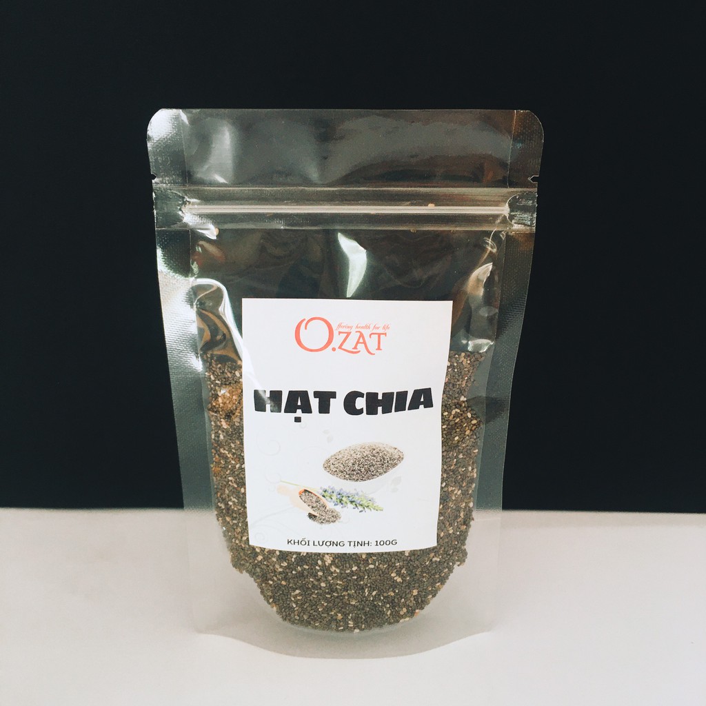 Hạt chia O.ZAT 100g - giảm cân hỗ trợ tiêu hóa giải độc cơ thể giúp xương chắc khỏe