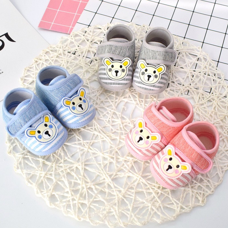 Giày tập đi Jasmine Baby vải cotton có chống trượt cho bé yêu