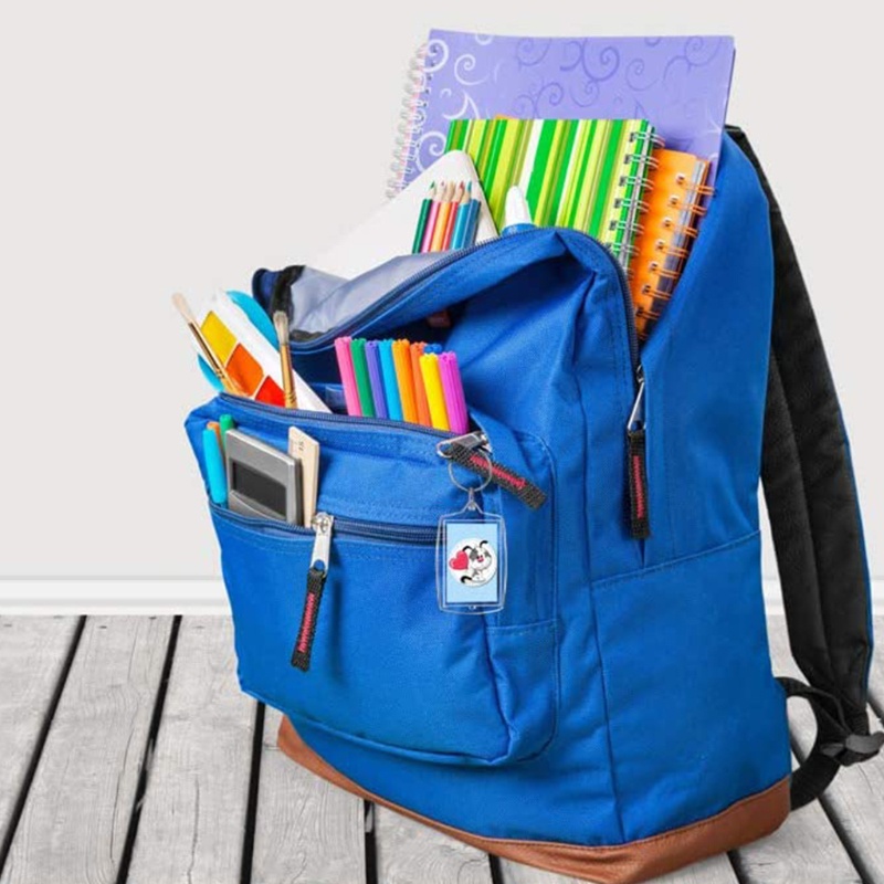 Set 50 Móc Khóa Acrylic Trong Suốt Kèm Dây Tua Rua DIY