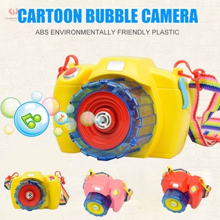 Camera Bubble Machine Portable Bubble Hurricane Machine Automatic Kid Toy with LED Light Music
