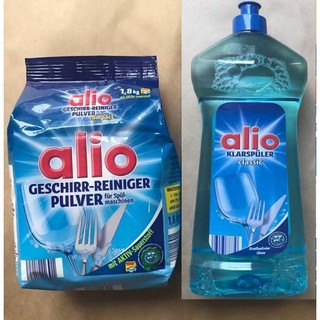 Combo Bột Rửa Bát Alio 1,8kg+ Nước Làm Bóng Alio 1000ml ( Hàng nhật Đức)