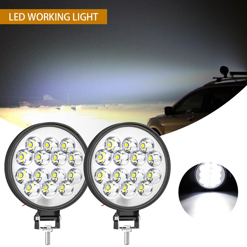 Đèn Pha 14 Bóng LED 42W 24V Cho Xe Jeep/Xe Tải/Máy Kéo SUV ATV Barra