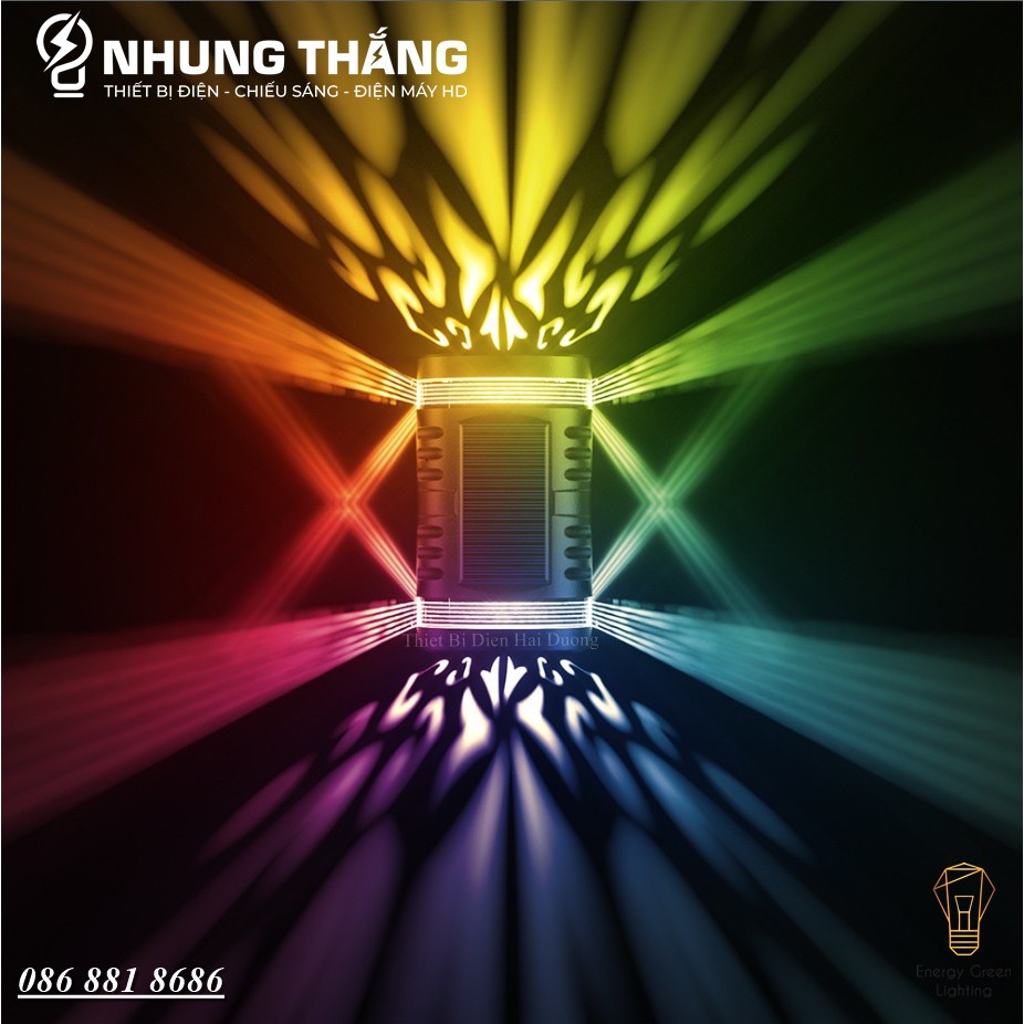 Đèn Tường 2 Đầu Chiếu Sáng Họa Tiết , Hoa Văn MT-151 - Sử Dụng Năng Lượng Mặt Trời - Chống Nước IP65 - Bảo Hành 12 Tháng