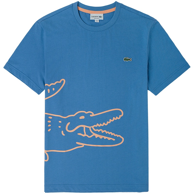 Lacoste Áo Thun Ngắn Tay Cổ Tròn In Hình Cá Sấu Thời Trang Dành Cho Nam
