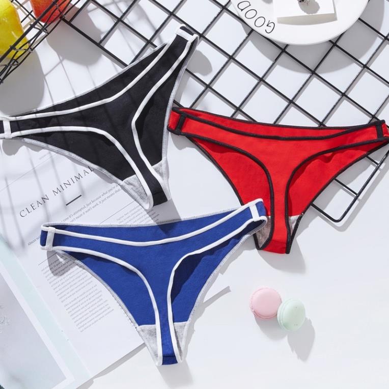 ❤️ Quần Lọt Khe Nữ ❤️FREESHIP❤️ Quần Lót Lọt Khe Sexy Cotton Lọt Khe phối viền cá tính gợi cảm 232 ❤️