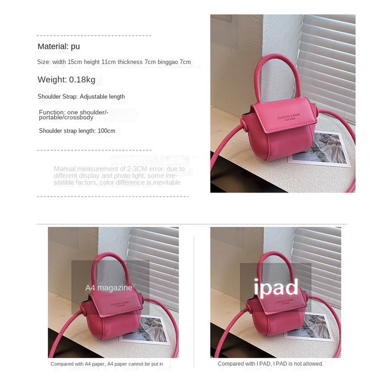 Túi Đeo Chéo Mini Hình Vuông Đơn Giản Thời Trang Mùa Hè Dành Cho Nữ