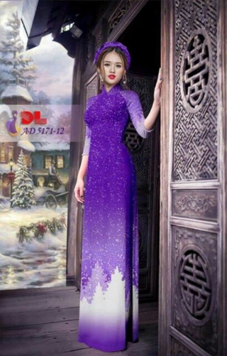 Vải áo dài in 3D. Lụa Cao cấp