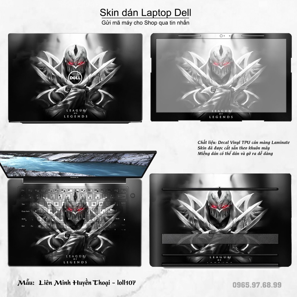 Skin dán Laptop Dell in hình Liên Minh Huyền Thoại nhiều mẫu 15 (inbox mã máy cho Shop)