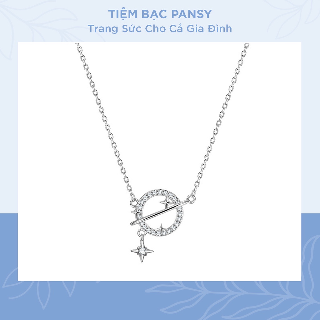 Dây chuyền hành tinh vũ trụ PANSY - Vòng cổ nữ bạc ta thiết kế độc đáo