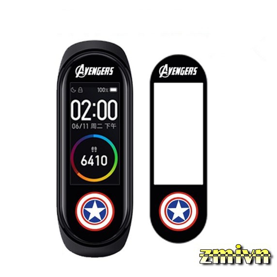 Bộ 3 miếng dán hình Avengers dành cho Xiaomi Miband 4