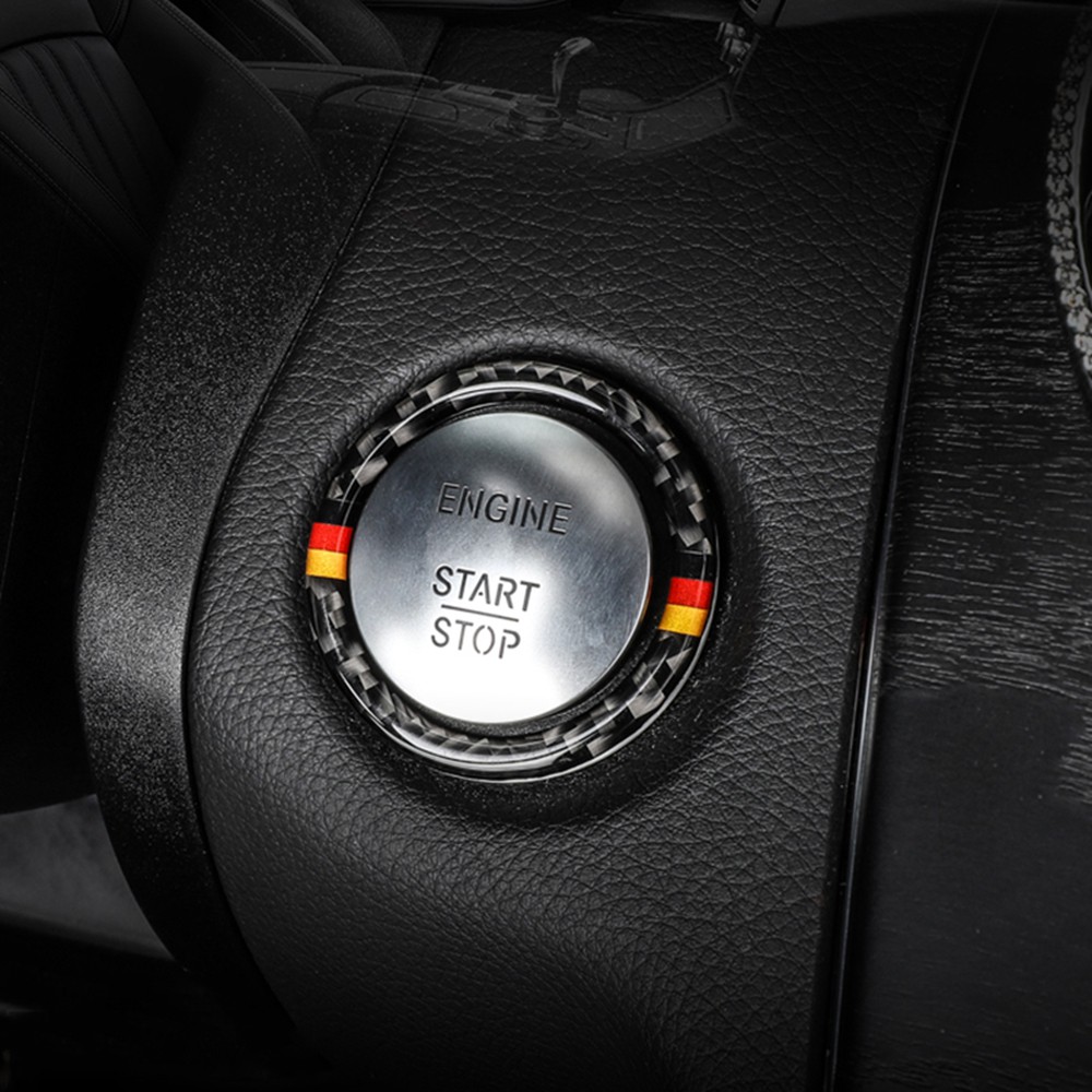 Vòng Sợi carbon Trang Trí Nút Khởi Động Xe Hơi Mercedes-Benz C-Class W205/w213/GLC