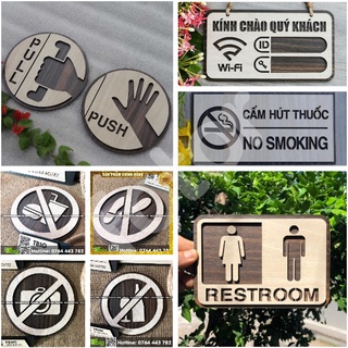 [5❤️][FREESHIP] BẢNG GỖ CẤM, GHI CHÚ, LƯU Ý, CHỈ DẪN (10cm, 20*11cm, 16*11cm, 25*11cm) [HCM]