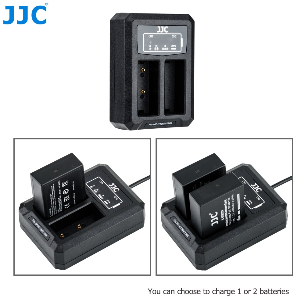 Bộ Sạc Usb Kép Jjc Bc-W126 Np-W126S On Fujifilm Xt30 Xt3 X100V Xt20 Xi3 X100F Xpro3 Xpro2 Xa3 Xa5X