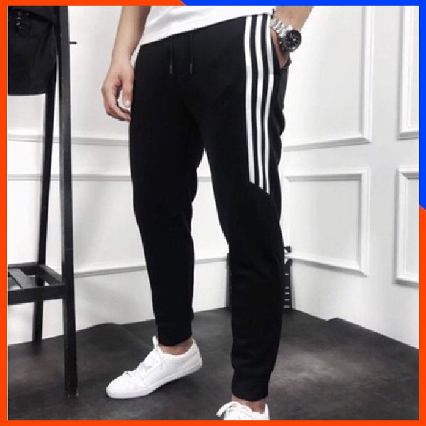 Quần thể thao nam dài 3 sọc đen trắng loại đẹp mẫu mới nhất 2021 QN31 - BLUE MENSWEAR | BigBuy360 - bigbuy360.vn