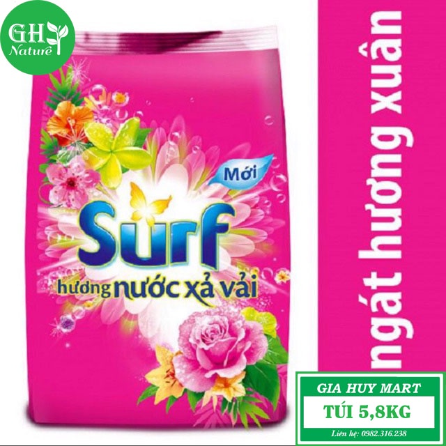 Bột Giặt Surf Hương Nước Xả Vải Ngát Hương Xuân Túi 5,5kg