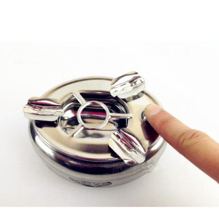 LinhAnh Hộp gạt tàn thuốc lá có nút đóng mở inox xịn
