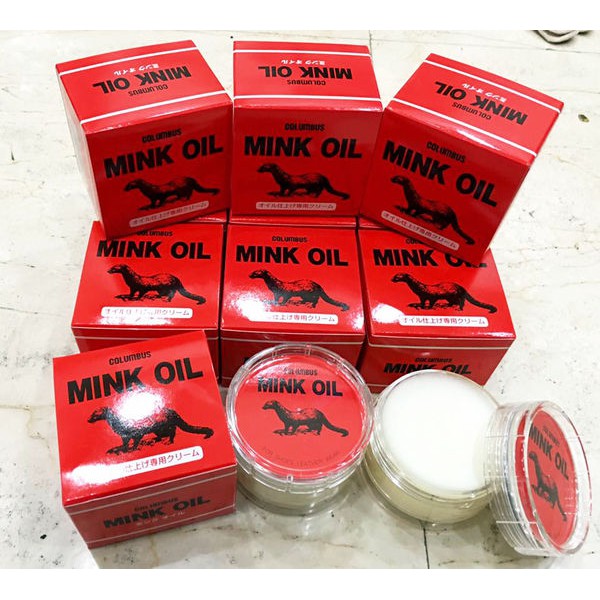 [Columbus-Nhật] Mink Oil dưỡng da, cấp dầu cho túi, ví da từ Nhật