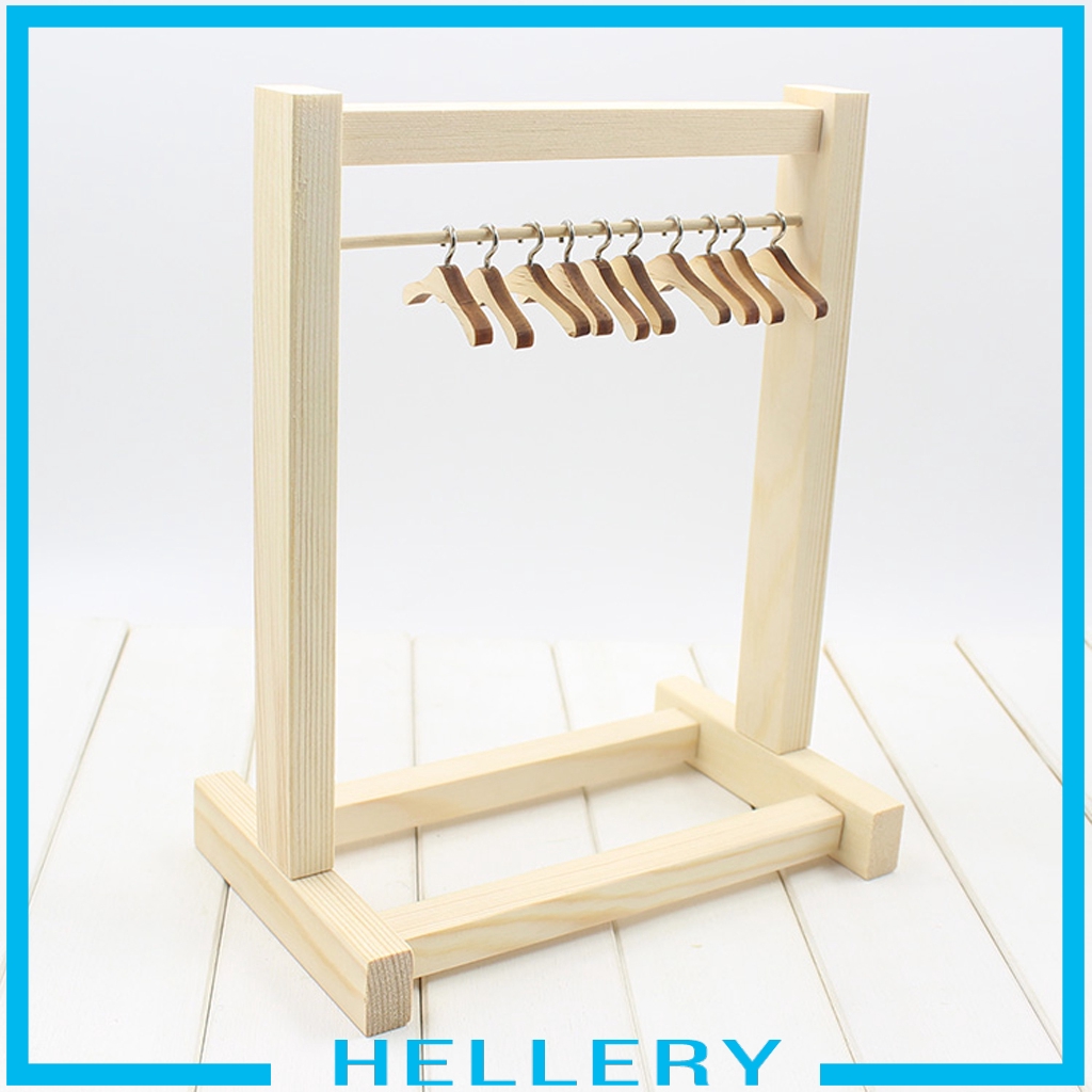 Set 10 Móc Treo Quần Áo Bằng Gỗ Cho Búp Bê 12 &quot;