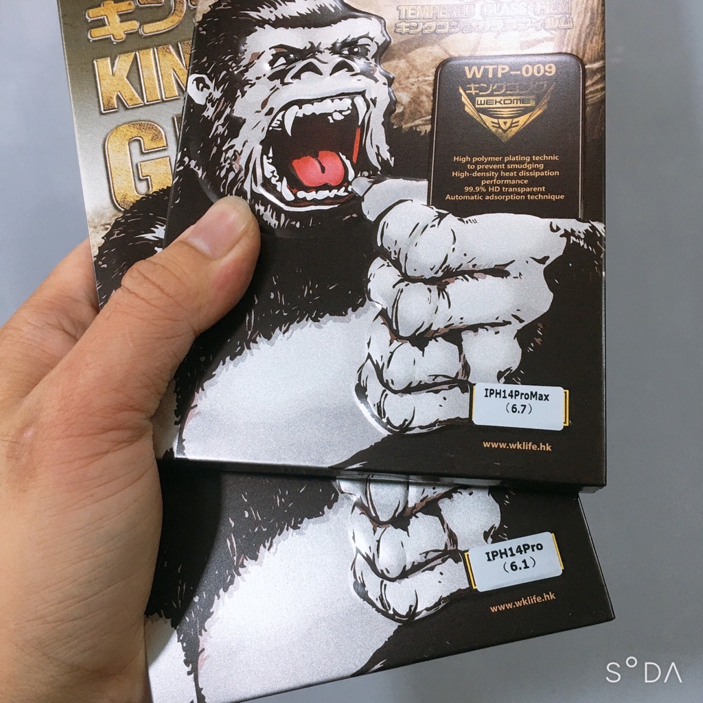 Kính cường lực KingKong iPhone 14/14Pro/14 Max/14 Pro Max full màn hình cao cấp Gorrila Glass