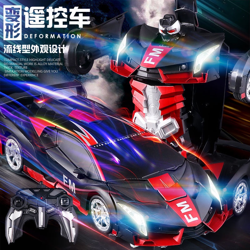 HOTRobot biến dạng cảm ứng cử chỉ lớn, ô tô thể thao điều khiển từ xa biến dạng tự động, điện âm thanh và ánh sáng đồ ch