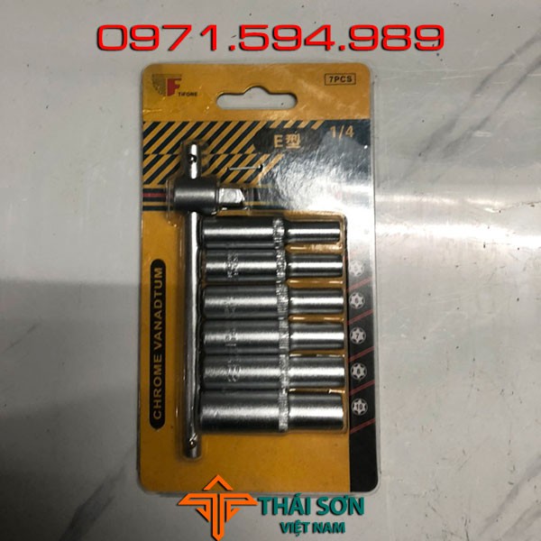 Bộ khẩu E 1/4 inch . Nhật Bản. Chuyên mở động cơ máy, động cơ ô tô. Thép nguyên chất cr V