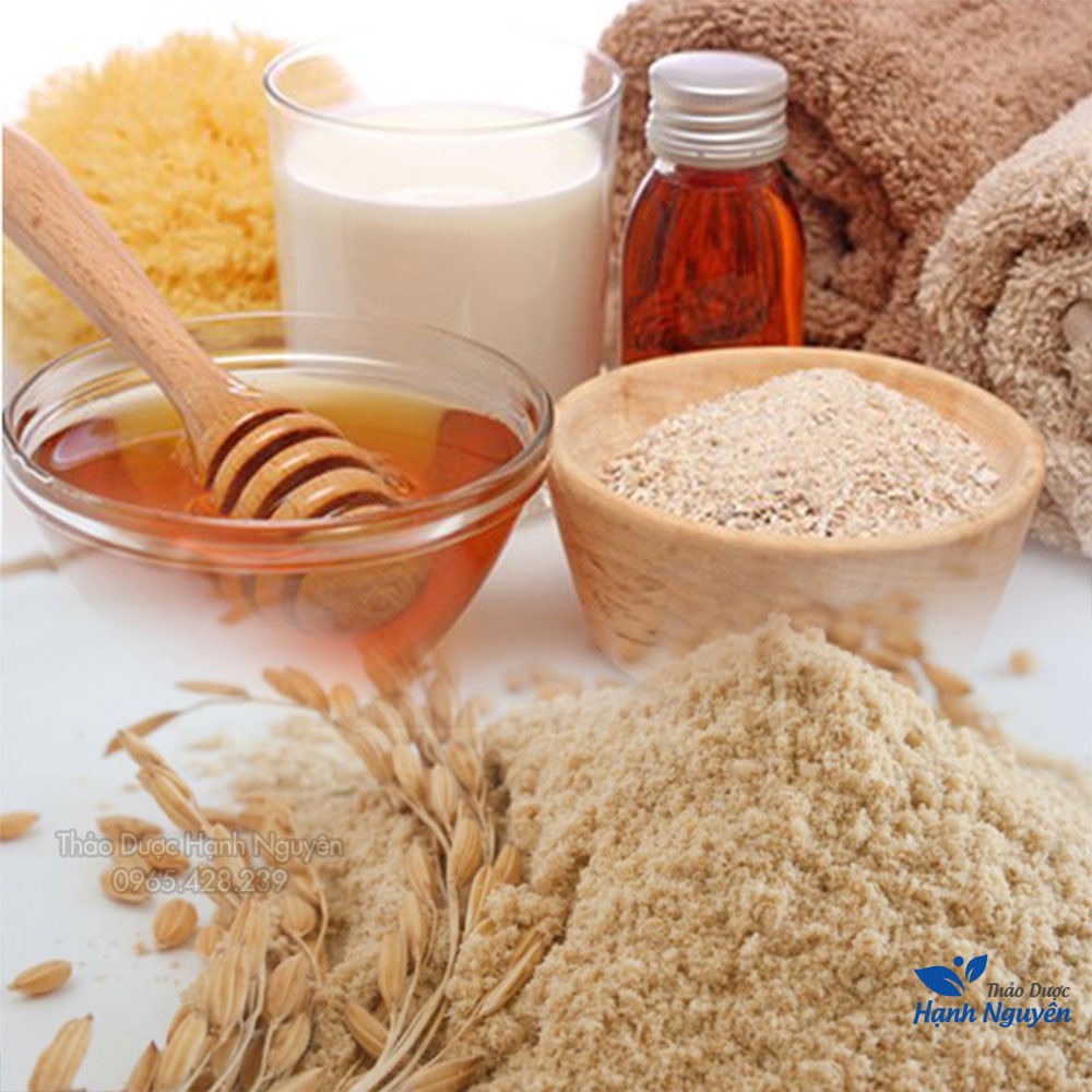 Bột cám gạo nguyên chất 500g (bột mask dưỡng trắng, mờ thâm sạm) - Thảo Dược Hạnh Nguyên
